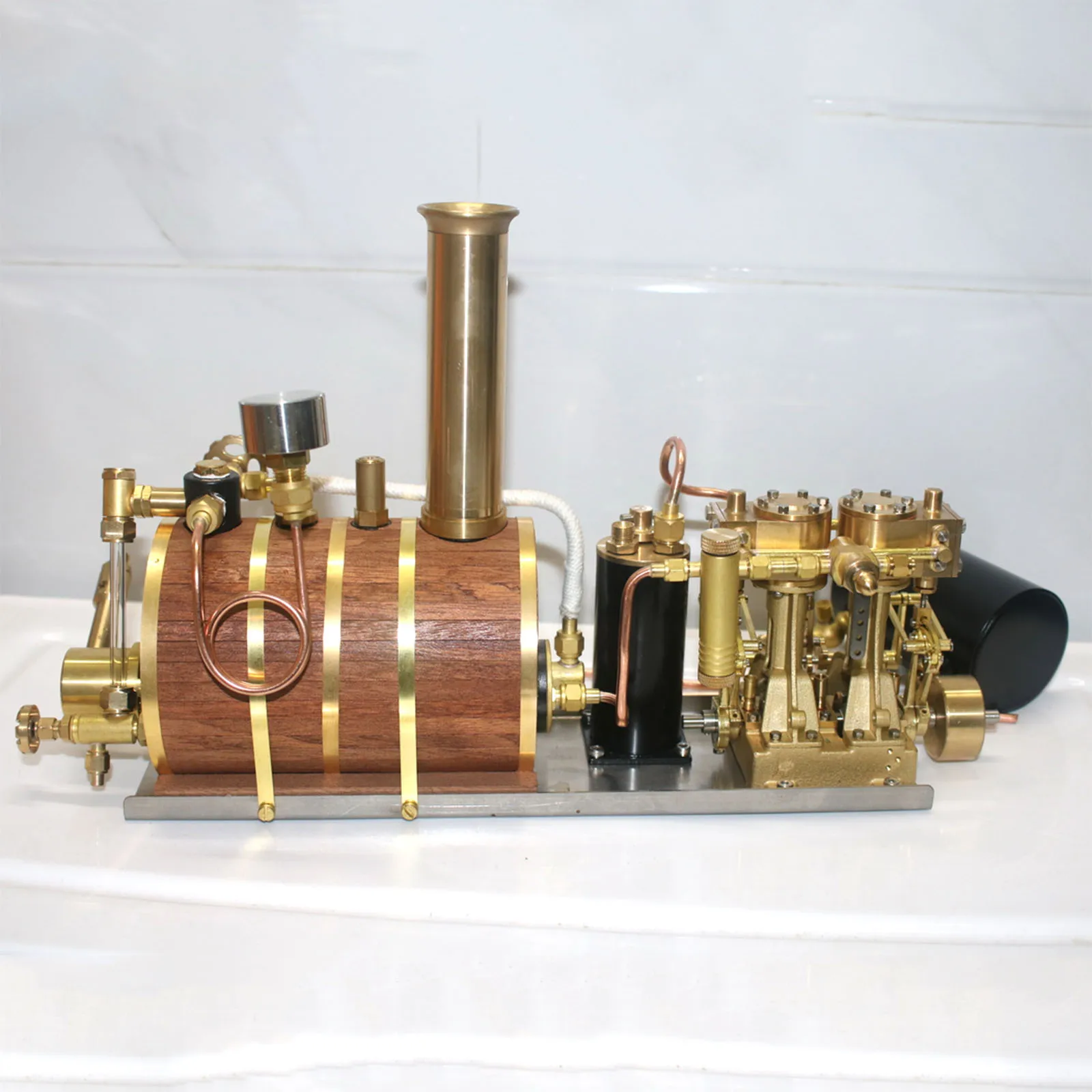3.7cc In-line Twin-cylinder Reciprocating Steam Engine Model Brass Vertical Steam Engine Model Toy Physics Experiment Toy
3.7cc In-line Twin-cylinder Reciprocating Steam Engine Model Brass Vertical Steam Engine Model Toy Physics Experiment Toy