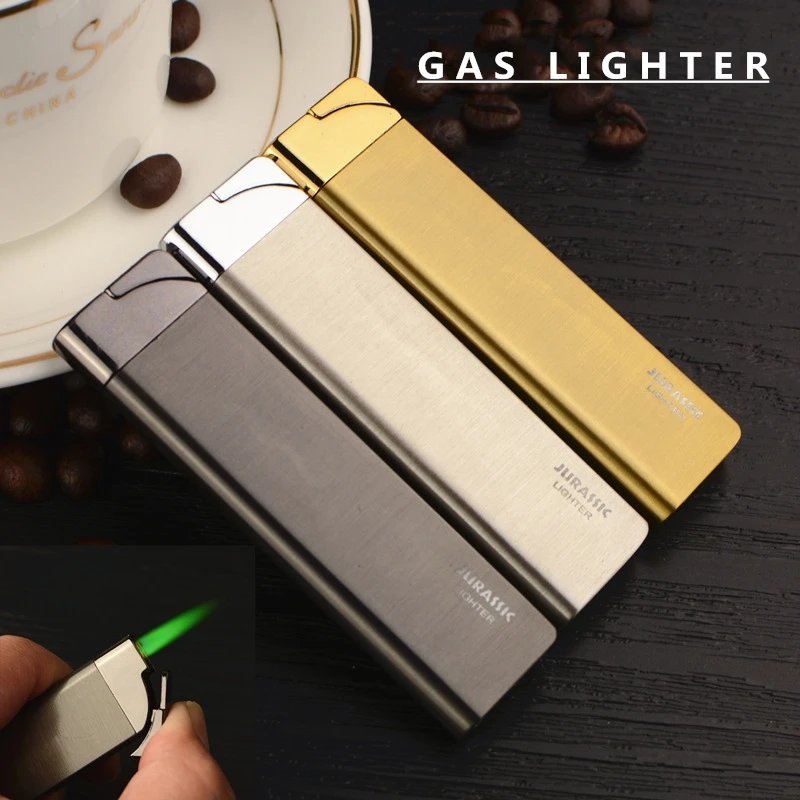 UltraThin Jet Torch Lighter Inflatable Gas Butane Lighter Windproof Green Flame Cigarette Cigar Smoking Accessories Encendedor
UltraThin Jet Torch Lighter Inflatable Gas Butane Lighter Windproof Green Flame Cigarette Cigar Smoking Accessories Encendedor
