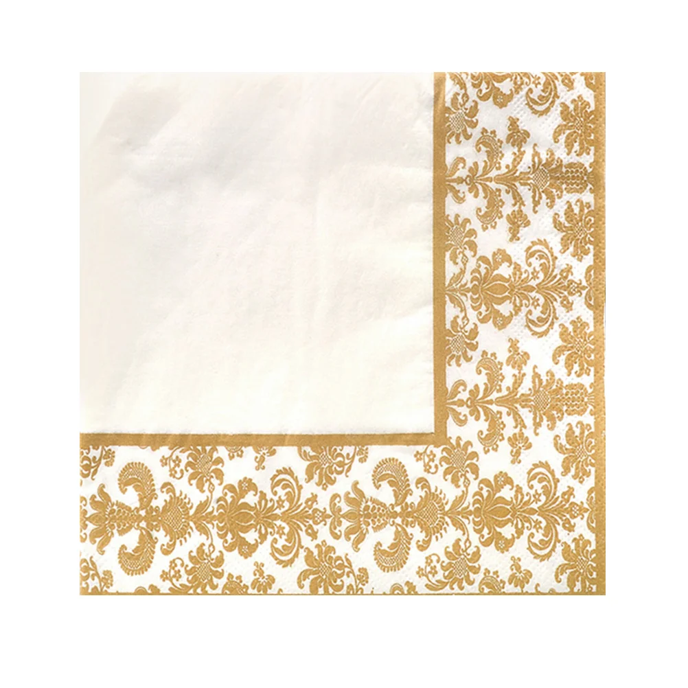 Paper Napkins Cocktail Tissue Napkin Gold Tea Golden Party Decorative Disposable Restaurant Printed Daily Use
Paper Napkins Cocktail Tissue Napkin Gold Tea Golden Party Decorative Disposable Restaurant Printed Daily Use