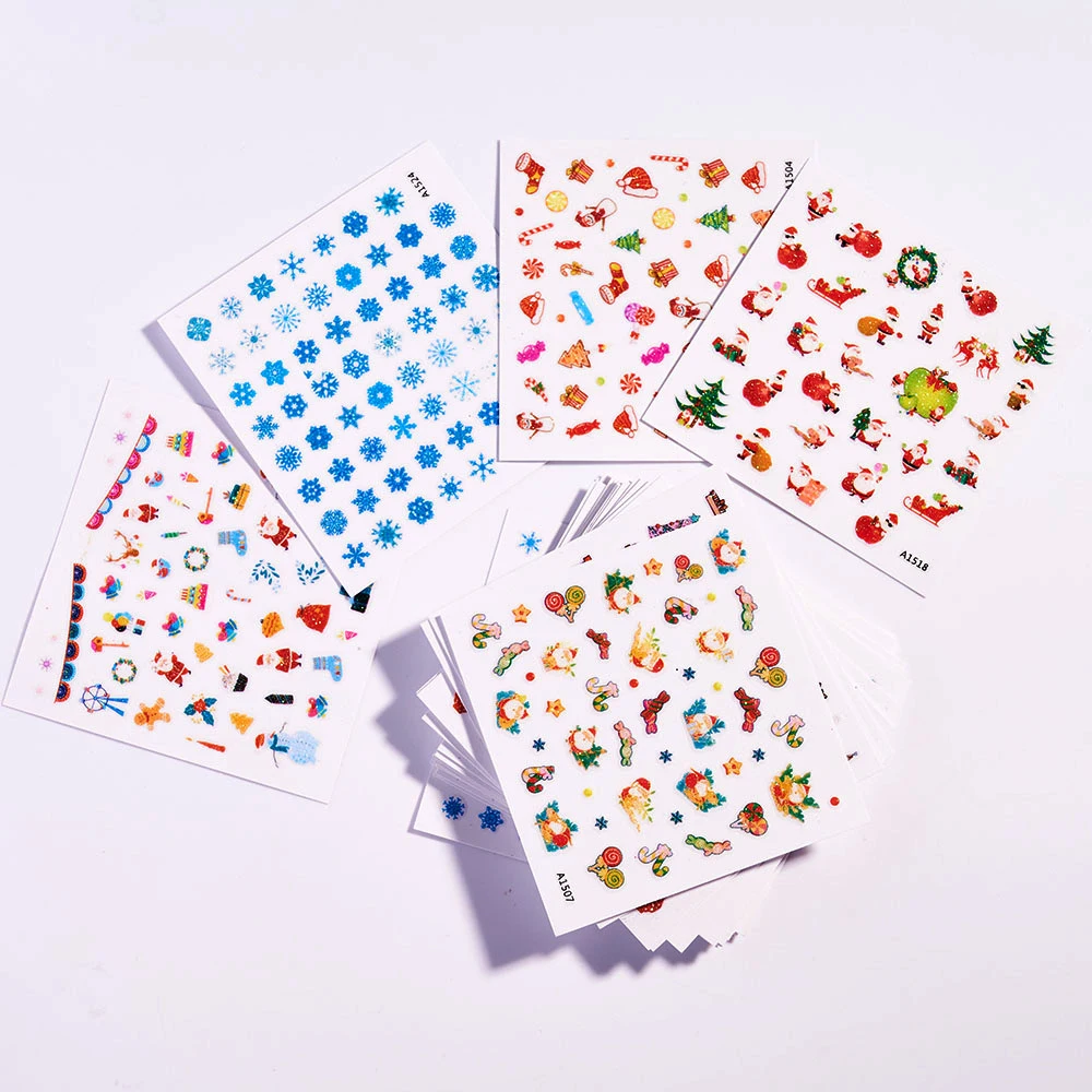 24Pcs/Set Christmas Nail Art Sticker 3D Self-adhesive Slider Decoration DIY Santa Claus,Snowflake Ultra-thin Nail Decals sticker
24Pcs/Set Christmas Nail Art Sticker 3D Self-adhesive Slider Decoration DIY Santa Claus,Snowflake Ultra-thin Nail Decals sticker