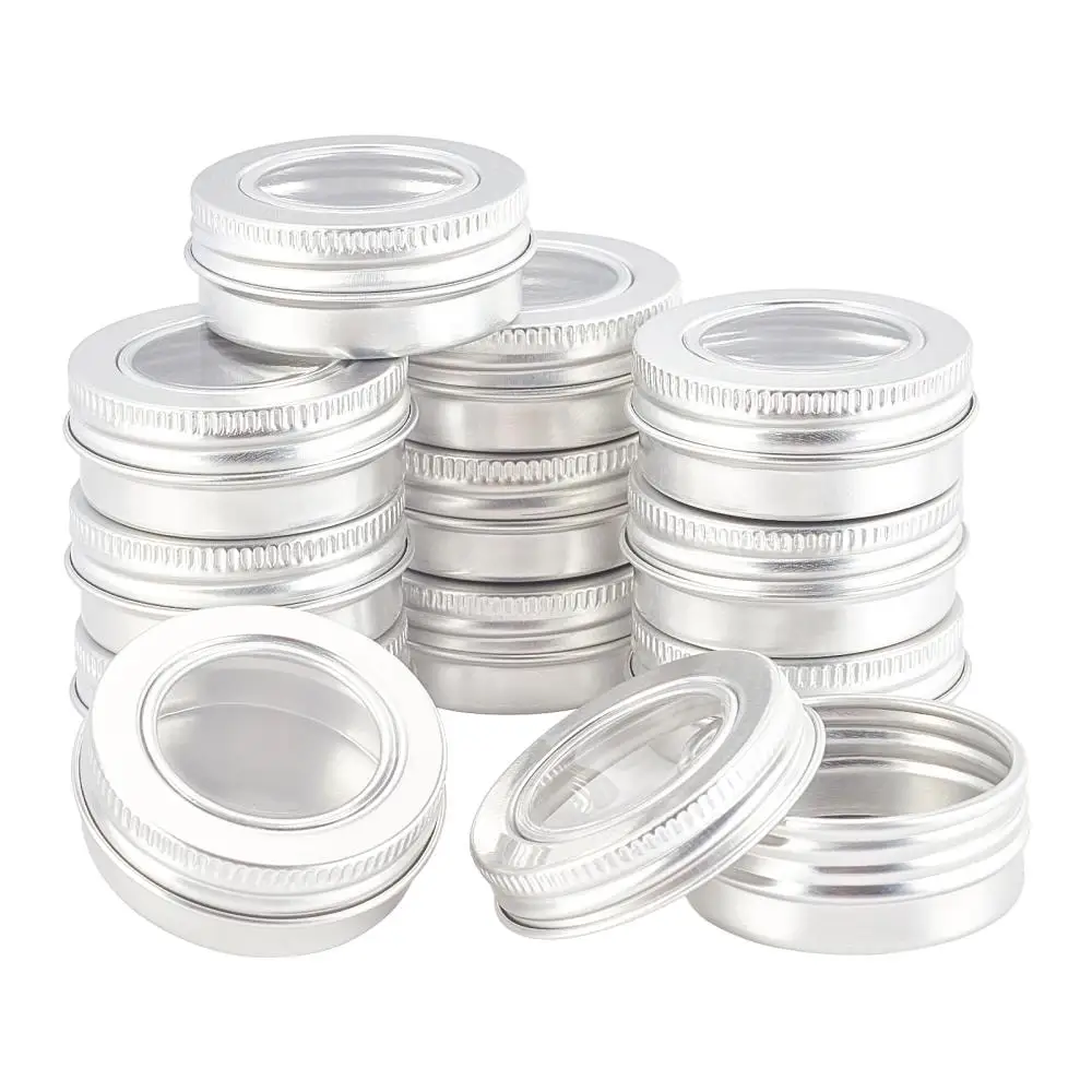20pcs Round Aluminium Tin Cans Aluminium Jar Storage Containers for Cosmetic Candles Candies with Screw Top Lid 15ml/20ml
20pcs Round Aluminium Tin Cans Aluminium Jar Storage Containers for Cosmetic Candles Candies with Screw Top Lid 15ml/20ml