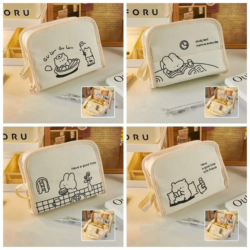 Large Capacity Pencil Case Multi-layer Kawaii Bear Stationery Bag Simple Color Multifunctional Pen Case School Supplies
Large Capacity Pencil Case Multi-layer Kawaii Bear Stationery Bag Simple Color Multifunctional Pen Case School Supplies