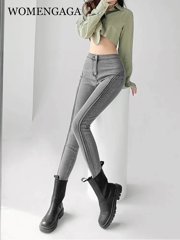 WOMENGAGA American Spice Girl Slim Hip Jeans Women Sexy High Waist Tight Stretch Slim Smoke Grey Trousers Pants 8ZFE
WOMENGAGA American Spice Girl Slim Hip Jeans Women Sexy High Waist Tight Stretch Slim Smoke Grey Trousers Pants 8ZFE