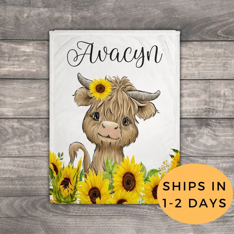 Cow Blanket, Blanket Name, Minky Floral Blanket, Blanket Personalized Adult, Baby Girl Farm Animal Blanket,Boho Throw Blanket
Cow Blanket, Blanket Name, Minky Floral Blanket, Blanket Personalized Adult, Baby Girl Farm Animal Blanket,Boho Throw Blanket