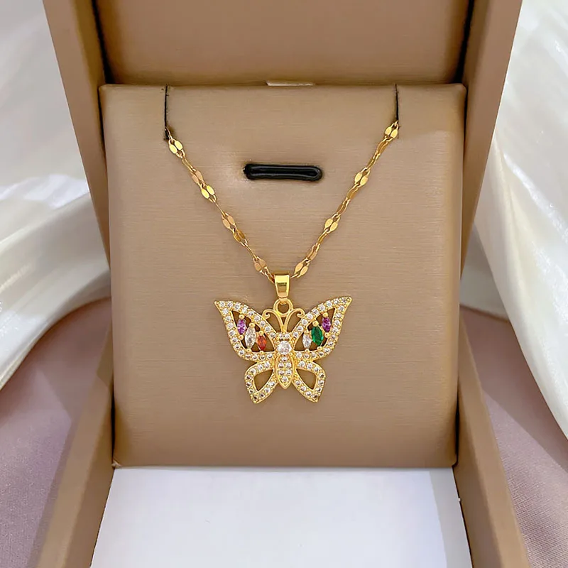 Ladies Luxury Gifts Elegant and Smart Butterfly Necklace Metal Pendant Small Fresh Clavicle Chain Ball Korean Wave Jewelry
Ladies Luxury Gifts Elegant and Smart Butterfly Necklace Metal Pendant Small Fresh Clavicle Chain Ball Korean Wave Jewelry