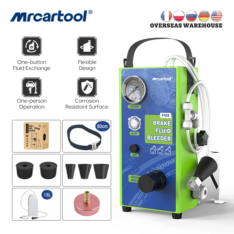 MRCARTOOL F108 110V 220V Car Pulsating Brake Oil Extractor Brake Bleeder Pumping Fluid Pump Brake Fluid Changer
MRCARTOOL F108 110V 220V Car Pulsating Brake Oil Extractor Brake Bleeder Pumping Fluid Pump Brake Fluid Changer