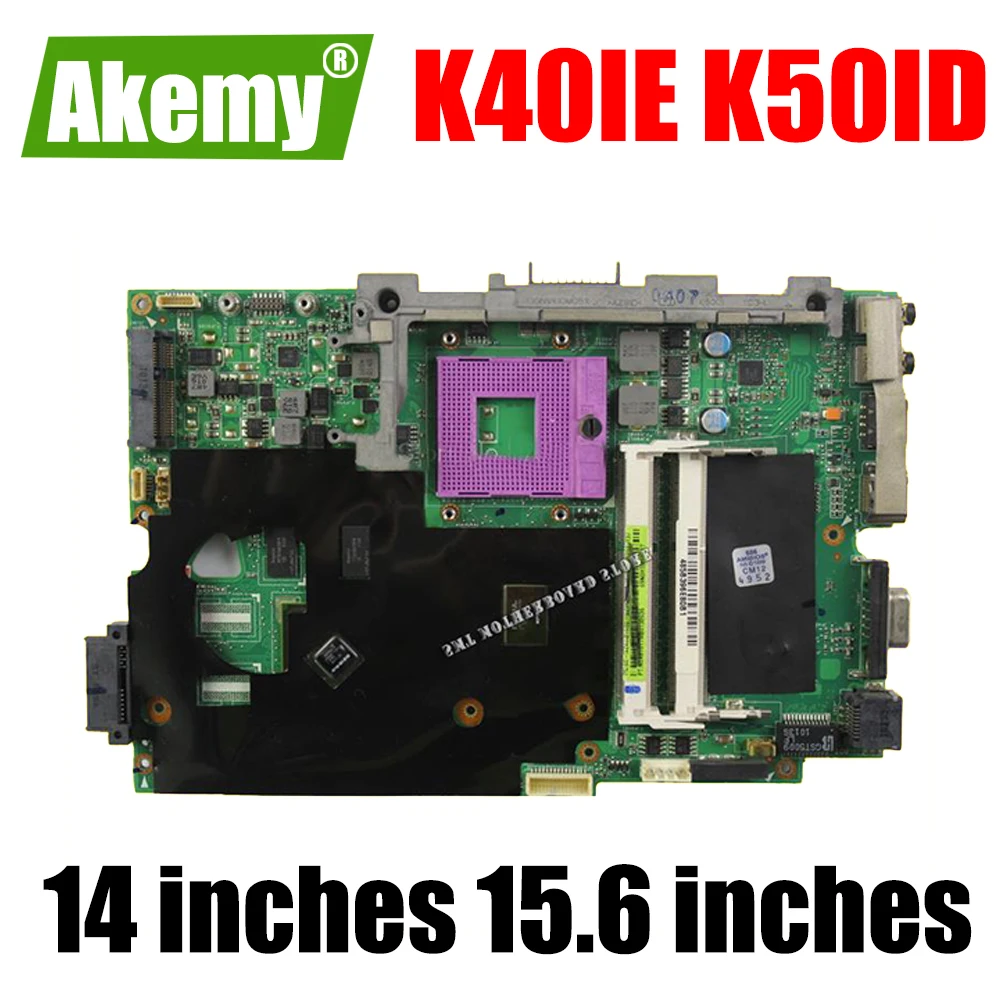 

K40IE K50ID Laptop Motherboard For ASUS K40IE X5DI K50IE K50I K50ID notebook Mainboard motherboard 8 Memory 4Memory