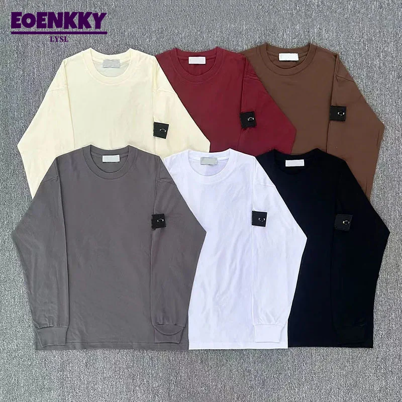Stone High-quality Sweatshirt Man Woman Cotton Spring Autumn Tops Undershirts Couple Solid Color Oversized Long Sleeve T Shirts
Stone High-quality Sweatshirt Man Woman Cotton Spring Autumn Tops Undershirts Couple Solid Color Oversized Long Sleeve T Shirts