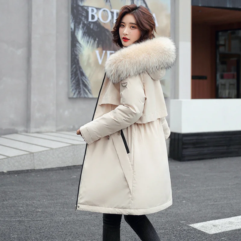2021 New Women Parkas Winter Jacket Fur Lining Warm Parkas Hooded Fur Collar Jacket Snow Wear Warm Long Coat Female Outwear
2021 New Women Parkas Winter Jacket Fur Lining Warm Parkas Hooded Fur Collar Jacket Snow Wear Warm Long Coat Female Outwear