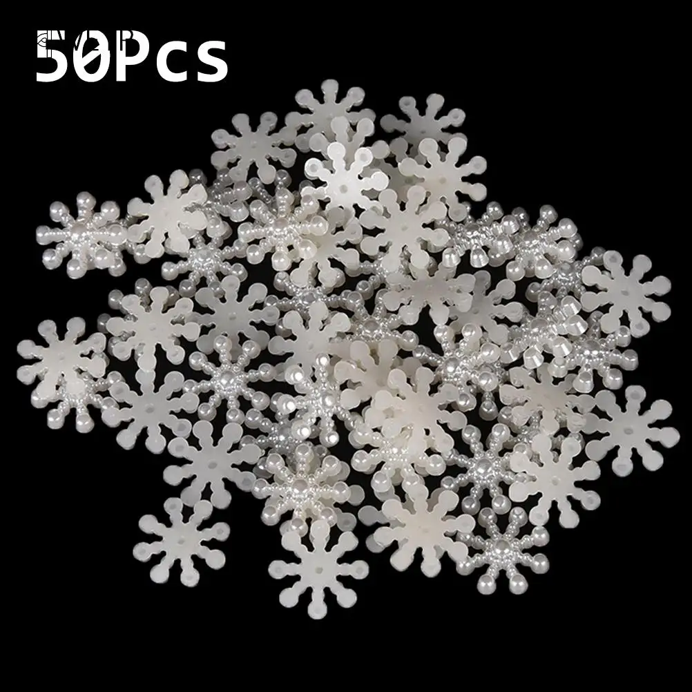 50Pcs/bag Handmade Snowflake Flat Back Cabochon Imitation Plastic ABS Pearl Beads For DIY Jewelry Craft Making
50Pcs/bag Handmade Snowflake Flat Back Cabochon Imitation Plastic ABS Pearl Beads For DIY Jewelry Craft Making