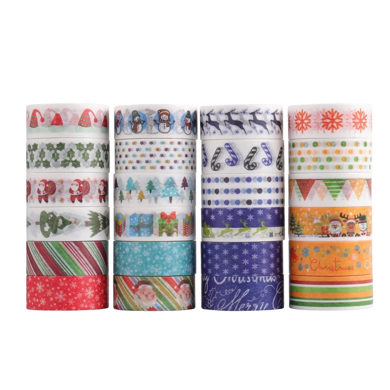 24 Rolls Christmas Washi Tape Set Masking Decor Tape Hand Account Scrapbook Stickers DIY Crafts Xmas Gift Supplies
24 Rolls Christmas Washi Tape Set Masking Decor Tape Hand Account Scrapbook Stickers DIY Crafts Xmas Gift Supplies