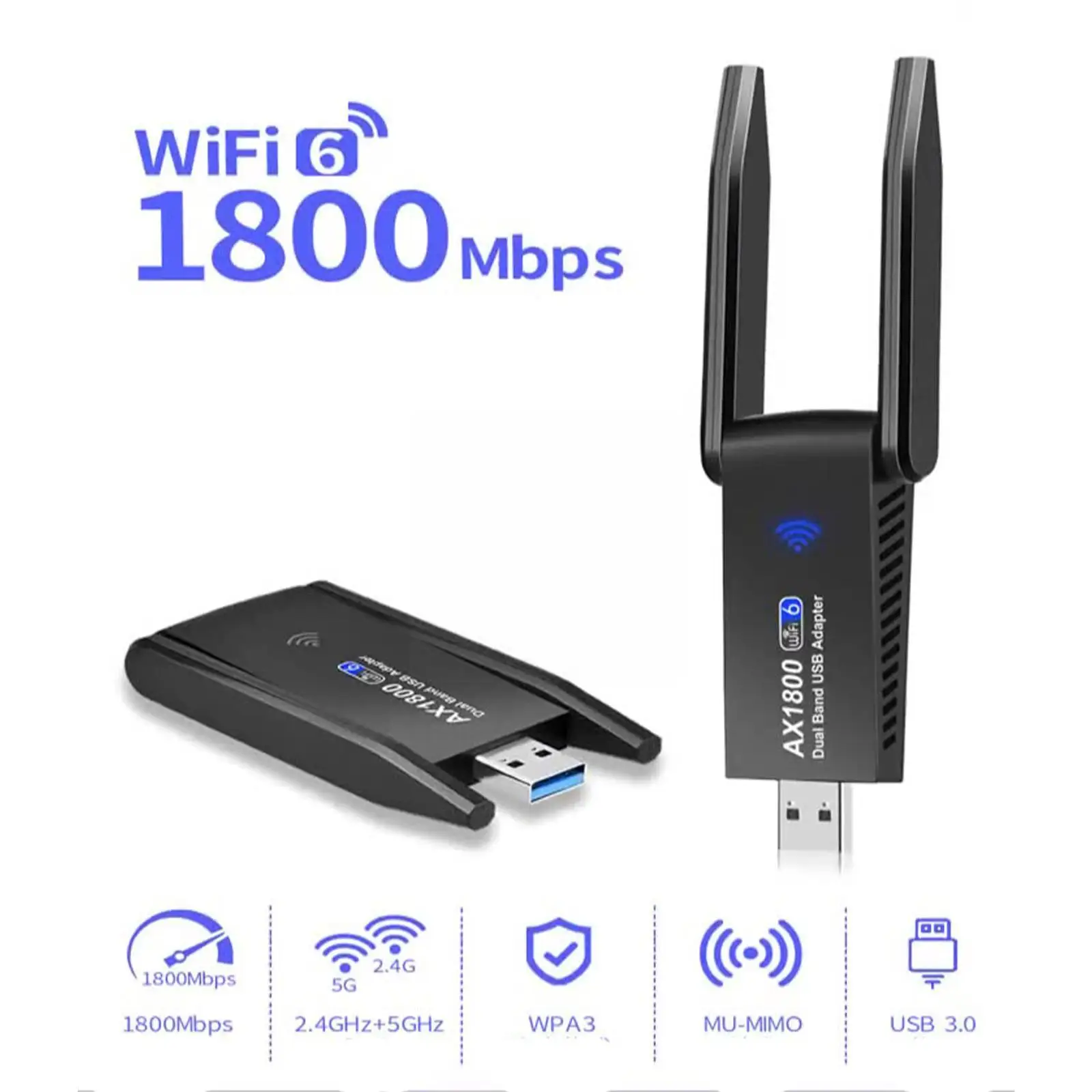 Usb Wifi 6 Adapter Dual Antenna Network Card Ax1800 Dual Band 2.4/5g Wifi Adapter For Pc Laptop Tablet Game Controller Rtl8 L8v6
Usb Wifi 6 Adapter Dual Antenna Network Card Ax1800 Dual Band 2.4/5g Wifi Adapter For Pc Laptop Tablet Game Controller Rtl8 L8v6