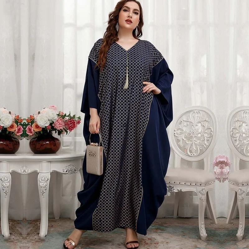 Женский халат с принтом, свободное платье с контрастной полосой, вышивкой и рукавами-куклами, Рамадан, Средний Восток, кафтан, Марокканское ...
Женский халат с принтом, свободное платье с контрастной полосой, вышивкой и рукавами-куклами, Рамадан, Средний Восток, кафтан, Марокканское ...