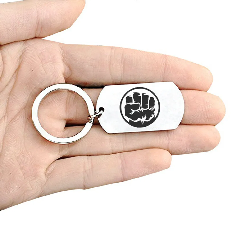 Creative Disney Infinity Gloves Stainless Steel Keychain Hulk Fist Keyring Chain Fashion Ornament Car Pendant Gifts for Boys
Creative Disney Infinity Gloves Stainless Steel Keychain Hulk Fist Keyring Chain Fashion Ornament Car Pendant Gifts for Boys