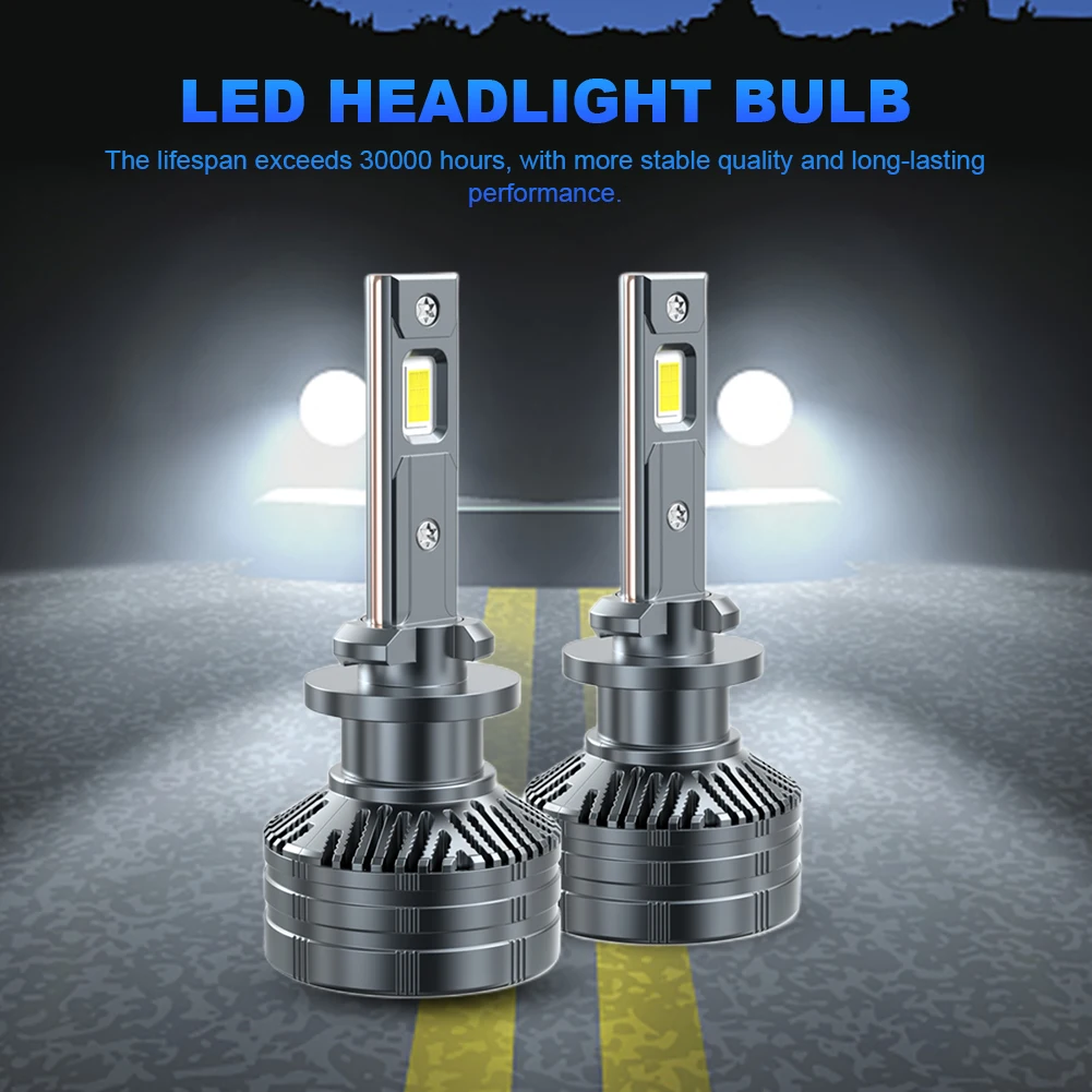 Turbo Fog светильник 65 Вт 6000K светодиодный фара 5200LM 30000h срок службы передней фары IP68 водонепроницаемый вентилятор теплоотдачи для всех автомоби...