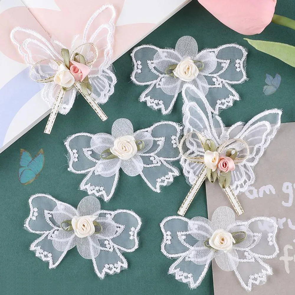 Embroidered Mesh Butterfly Cloth Bow Tie Patches Appliques For Clothes Sewing Supplies DIY Headwear Hair Clip Brooch Accessory
Embroidered Mesh Butterfly Cloth Bow Tie Patches Appliques For Clothes Sewing Supplies DIY Headwear Hair Clip Brooch Accessory