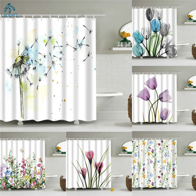 Flower Dandelion Red Rose Small Fresh Shower Curtains Bathroom Frabic Waterproof Polyester with Hooks
Flower Dandelion Red Rose Small Fresh Shower Curtains Bathroom Frabic Waterproof Polyester with Hooks