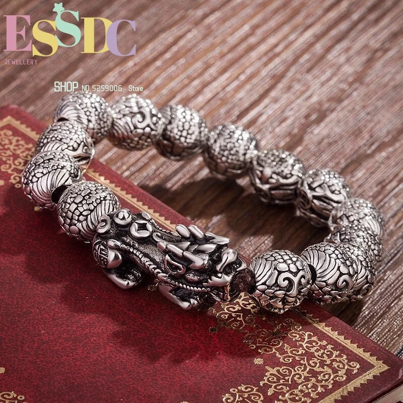 Wholesale Retro Thai Silver Jewelry Lovers Couple Men and Women Lucky Jucai Pixiu Bracelet
Wholesale Retro Thai Silver Jewelry Lovers Couple Men and Women Lucky Jucai Pixiu Bracelet