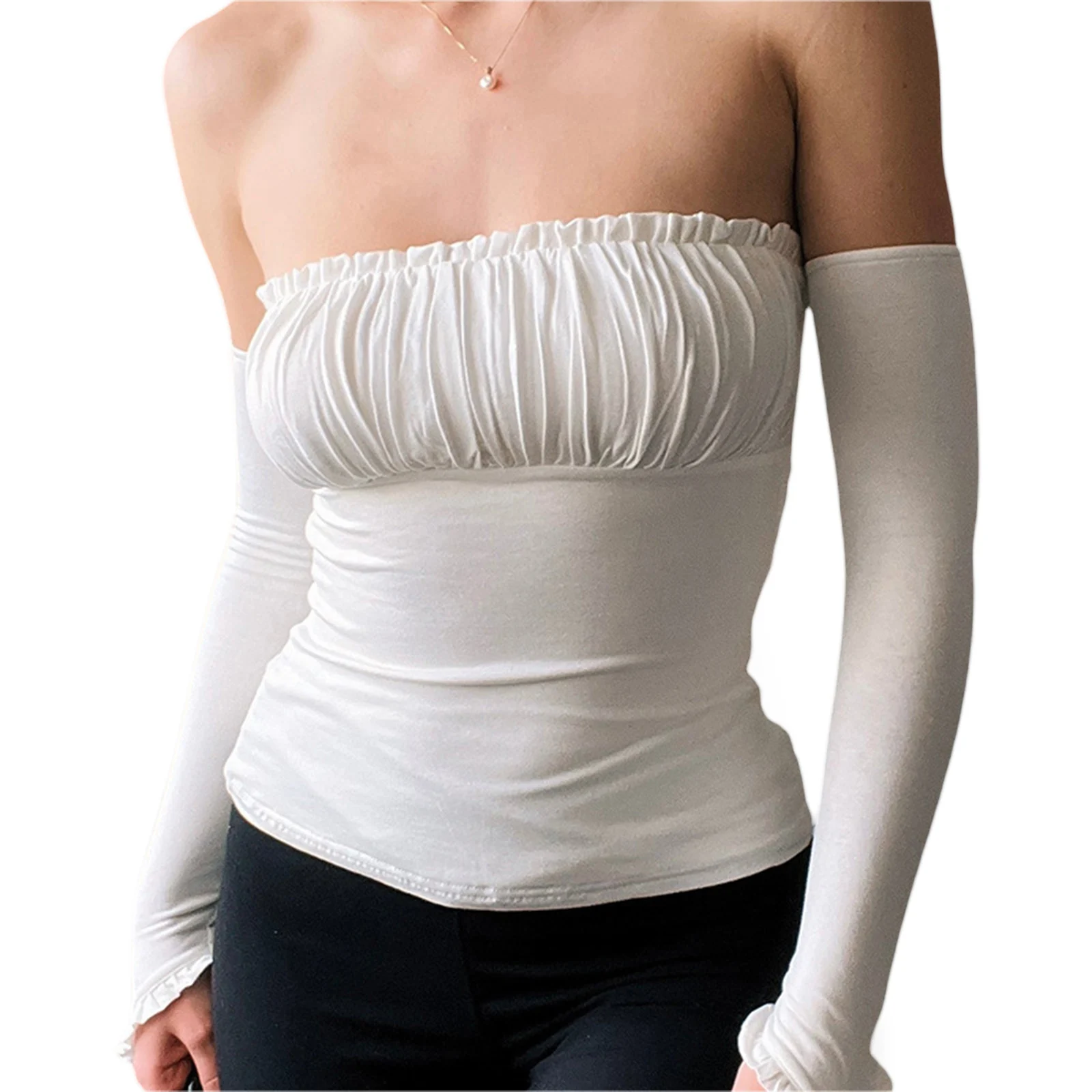 Women's Summer Tight Suspender Tops Solid Color Pleated Fungus Edge Strap Camisole Vest
Women's Summer Tight Suspender Tops Solid Color Pleated Fungus Edge Strap Camisole Vest
