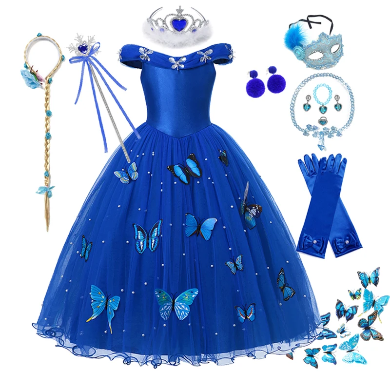Disney Girls Halloween Princess Cinderella Dress Up Party Vestidos Butterfly Pumpkin Cosplay Outfit Kid Blue Ball Gown
Disney Girls Halloween Princess Cinderella Dress Up Party Vestidos Butterfly Pumpkin Cosplay Outfit Kid Blue Ball Gown