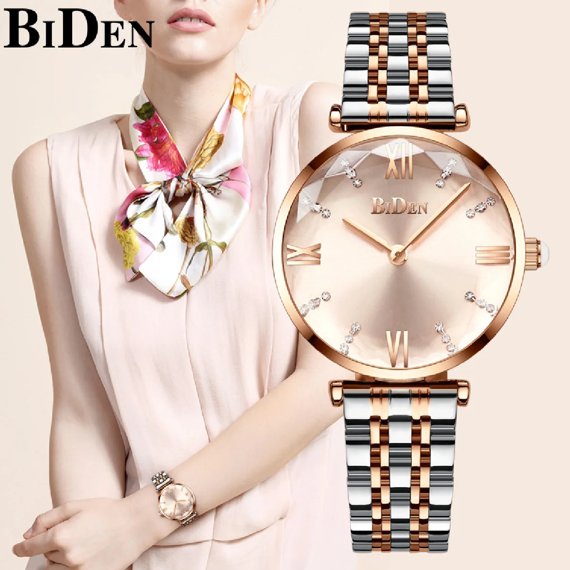 BIDEN Brand Women Quartz Watch Fashion Diamond Rose Golden Wristwatch Exquisite Ladies Girls Bracelet Waterproof Watches Female
BIDEN Brand Women Quartz Watch Fashion Diamond Rose Golden Wristwatch Exquisite Ladies Girls Bracelet Waterproof Watches Female