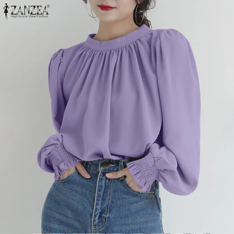 Korean Blouse Women Casual Long Sleeve O Neck Shirt ZANZEA Elegant Back Lace Up Chemise Femininas 2022 Spring Smocking Tunic Top
Korean Blouse Women Casual Long Sleeve O Neck Shirt ZANZEA Elegant Back Lace Up Chemise Femininas 2022 Spring Smocking Tunic Top