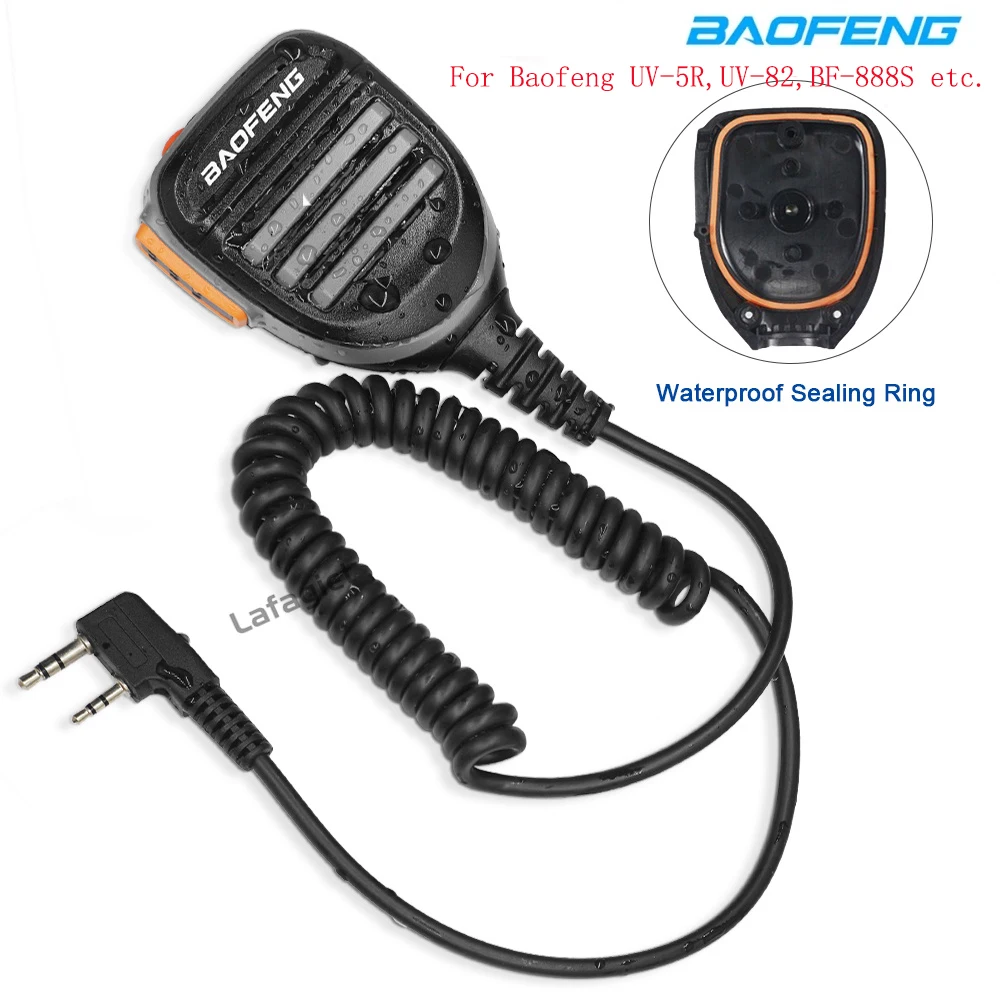 BaoFeng 2 Pin Upgrade Waterproof Handheld Microphone Speaker Accessory for Baofeng Walkie Talkie UV5R UV-82 BF-888s Radio
BaoFeng 2 Pin Upgrade Waterproof Handheld Microphone Speaker Accessory for Baofeng Walkie Talkie UV5R UV-82 BF-888s Radio