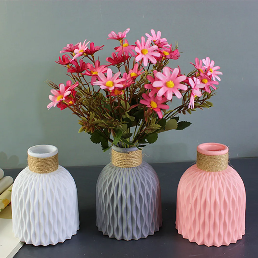 Modern Plastic Vases European Anti-Ceramic Flower Vase Wedding Decors Nordic Style Flower Arrangement Living Room Decoration
Modern Plastic Vases European Anti-Ceramic Flower Vase Wedding Decors Nordic Style Flower Arrangement Living Room Decoration