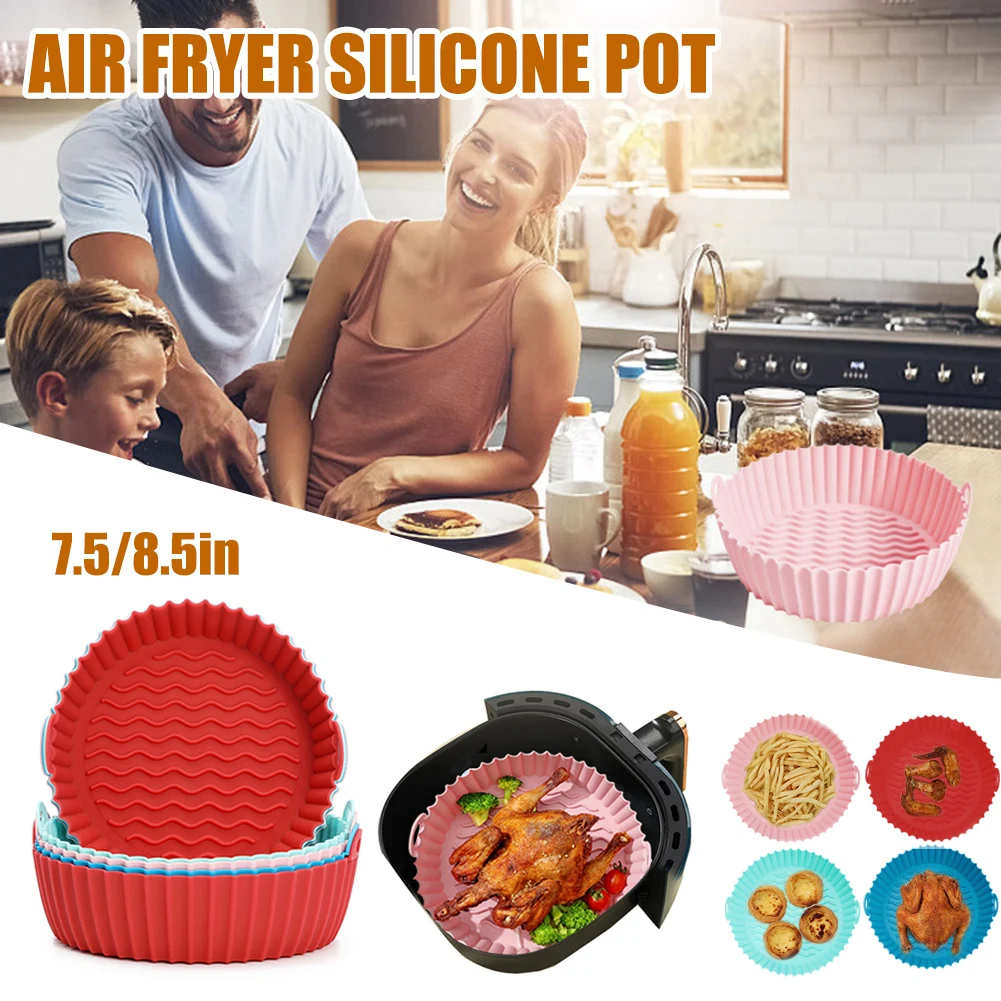 1pcs/2pcs Air Fryer Silicone Pot Reversible 7.5"/8.5" Reusable Oven Tray Food-Grade Basket Liner Replacement For Parchment Paper
1pcs/2pcs Air Fryer Silicone Pot Reversible 7.5"/8.5" Reusable Oven Tray Food-Grade Basket Liner Replacement For Parchment Paper