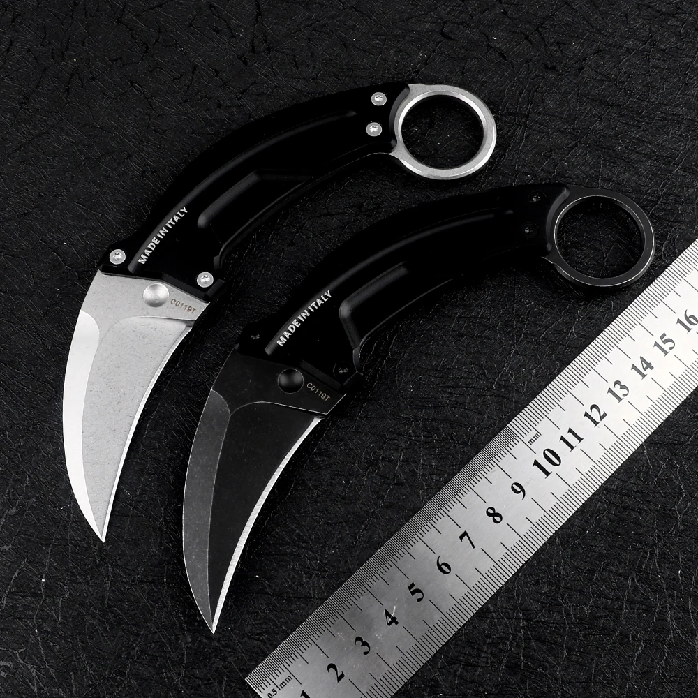 

Karambit N690 Fixed blade Aluminum handle csgo outdoor camping hunting Self-Defense tactics Survival EDC multi-tool claw knife