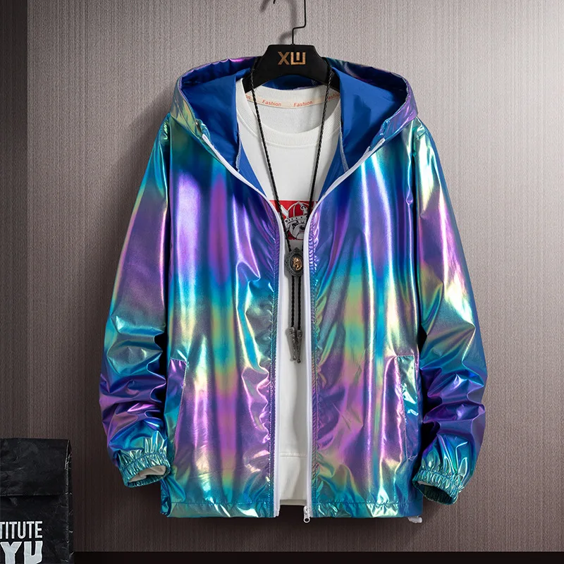 Spring and Summer Hooded Coat for Men and Women Thin Dazzle Color Color Change Bask In Clothes
Spring and Summer Hooded Coat for Men and Women Thin Dazzle Color Color Change Bask In Clothes