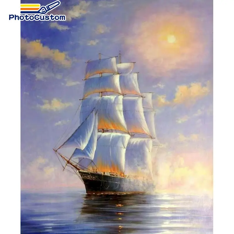 PhotoCustom Painting By Numbers Boat DIY Frame Pictures Paint By Number Sunset On Canvas DIY Home Decoration 60x75cm
PhotoCustom Painting By Numbers Boat DIY Frame Pictures Paint By Number Sunset On Canvas DIY Home Decoration 60x75cm
