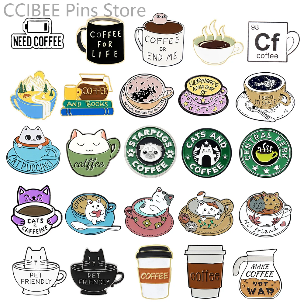 Cat Pin Coffee Pin Coffee Shop Waiter Pin Coffee Cup Pin Accessories Clothing Backpack Alloy Brooch Enamel Lapel Pins Wholesale
Cat Pin Coffee Pin Coffee Shop Waiter Pin Coffee Cup Pin Accessories Clothing Backpack Alloy Brooch Enamel Lapel Pins Wholesale