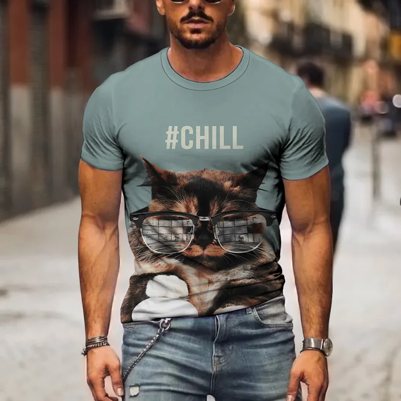 Summer Men Ladies 3D Cute Cat Print T Shirt Casual Oversized Funny Animal Short Sleeve Fashion Street Alternative Clothing
Summer Men Ladies 3D Cute Cat Print T Shirt Casual Oversized Funny Animal Short Sleeve Fashion Street Alternative Clothing