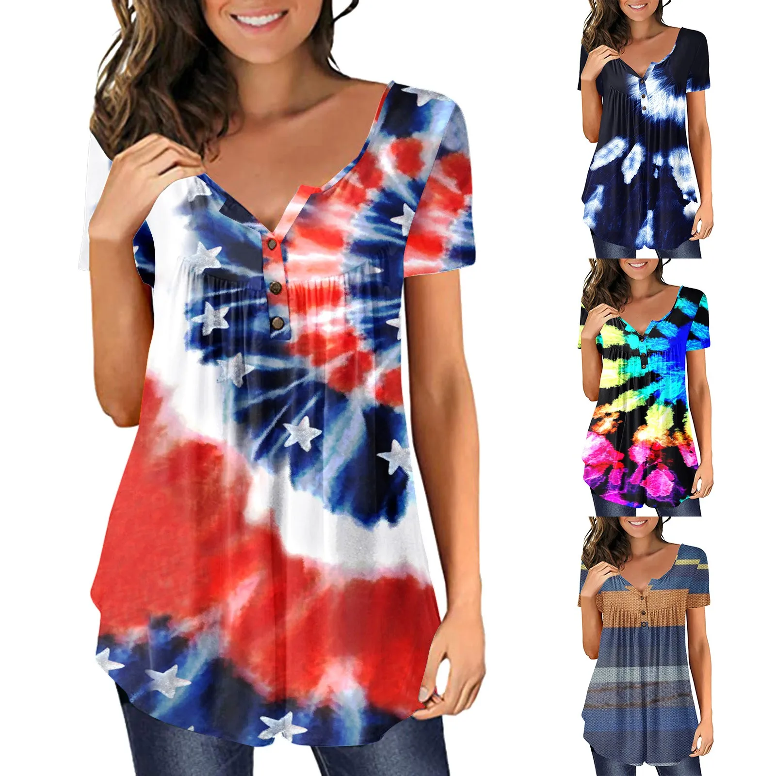 Женские повседневные топы, туника со скрытым животом, летняя женская футболка с милым цветочным принтом, модная повседневная женская футболка в стиле ретро
Женские повседневные топы, туника со скрытым животом, летняя женская футболка с милым цветочным принтом, модная повседневная женская футболка в стиле ретро