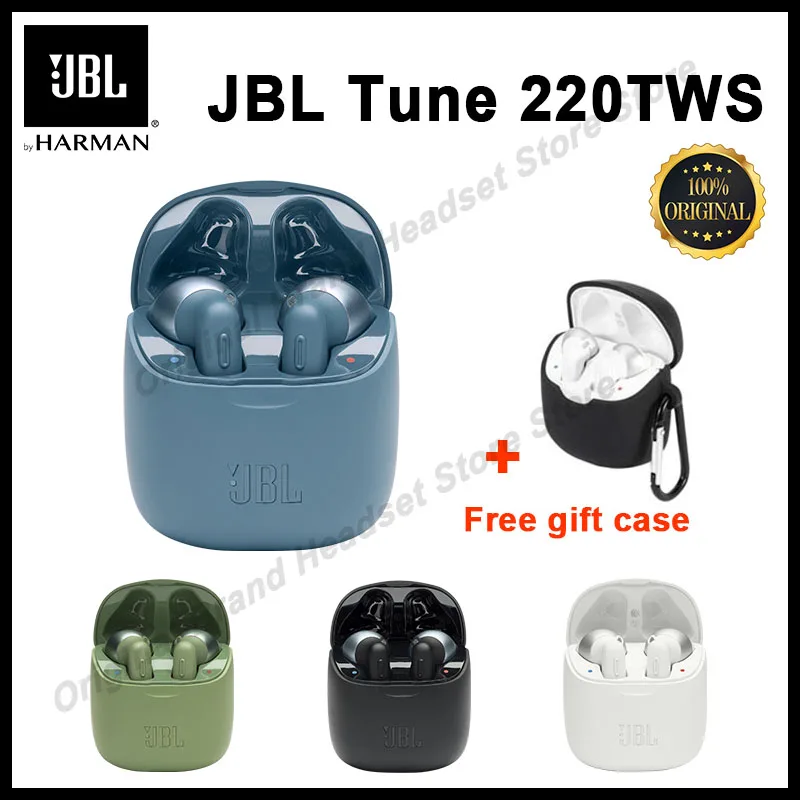 Original JBL Tune 220TWS Wireless Bluetooth Earphones Stereo Earbuds Bass Sound Headphones JBL T220 Headset with Mic + Cover
Original JBL Tune 220TWS Wireless Bluetooth Earphones Stereo Earbuds Bass Sound Headphones JBL T220 Headset with Mic + Cover