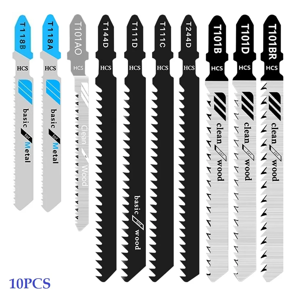 10pcsHCS HSS Jig Saw Blade T-Shank Reciprocating Saw Blades T144d 244d 118a For Wood Metal Cork Plywood Cutting Woodworking Tool
10pcsHCS HSS Jig Saw Blade T-Shank Reciprocating Saw Blades T144d 244d 118a For Wood Metal Cork Plywood Cutting Woodworking Tool