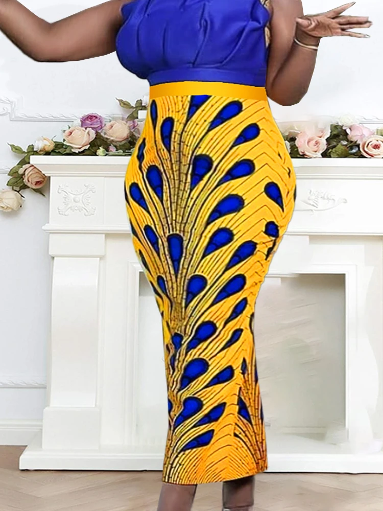 Peacoak Printed Skirts women Summer High Waist Yellow Long Fashion Lady Evening Club Party Femme Jupes Big Size Pencil Skirt 4XL
Peacoak Printed Skirts women Summer High Waist Yellow Long Fashion Lady Evening Club Party Femme Jupes Big Size Pencil Skirt 4XL