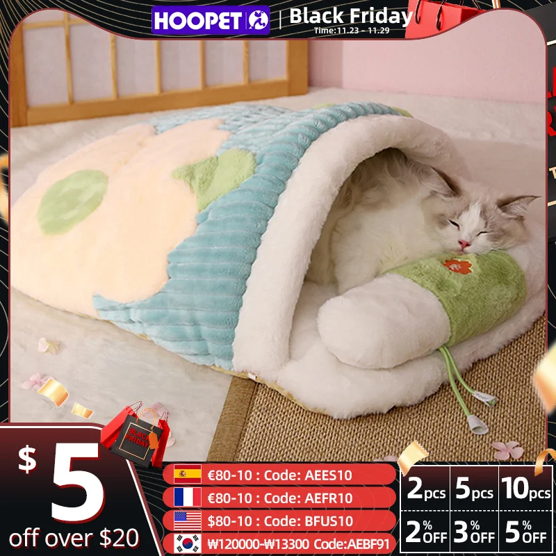 HOOPET Super Warm Cat Bed Pet Sleeping Bag with Removable Pillow Puppy Dog Cushion Thick Plush Cat Pad Winter Pet Sleeping Bed
HOOPET Super Warm Cat Bed Pet Sleeping Bag with Removable Pillow Puppy Dog Cushion Thick Plush Cat Pad Winter Pet Sleeping Bed