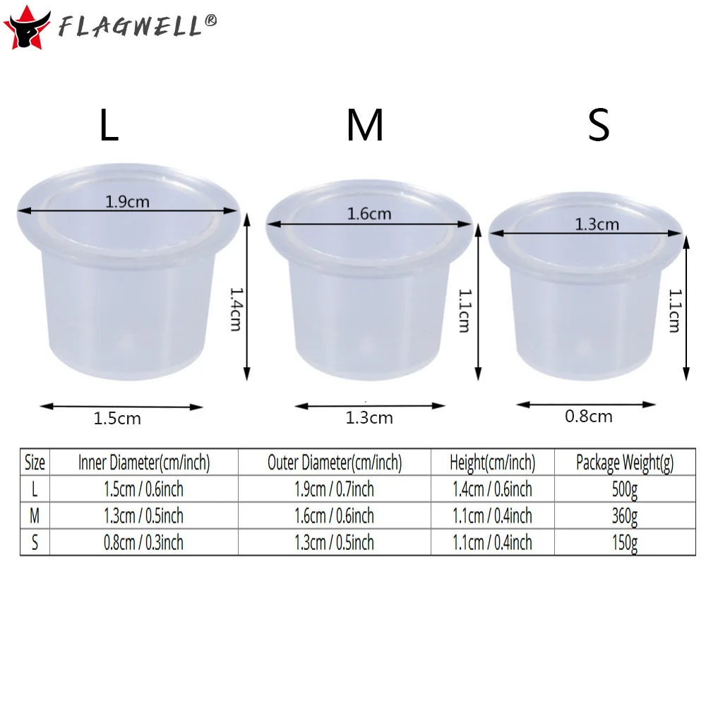 500Pcs 8mm 13mm 15mm Tattoo Plastic Tattoo Ink Cups Permanent Makeup Pigment Container Caps Disposable Holder Tattoo Accessory
500Pcs 8mm 13mm 15mm Tattoo Plastic Tattoo Ink Cups Permanent Makeup Pigment Container Caps Disposable Holder Tattoo Accessory