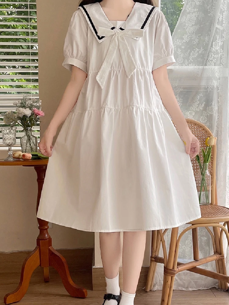 Женское офисное платье в Корейском стиле, элегантное милое летнее платье четырех цветов с матросским воротником и бантом на пуговицах, лоск...
Женское офисное платье в Корейском стиле, элегантное милое летнее платье четырех цветов с матросским воротником и бантом на пуговицах, лоск...