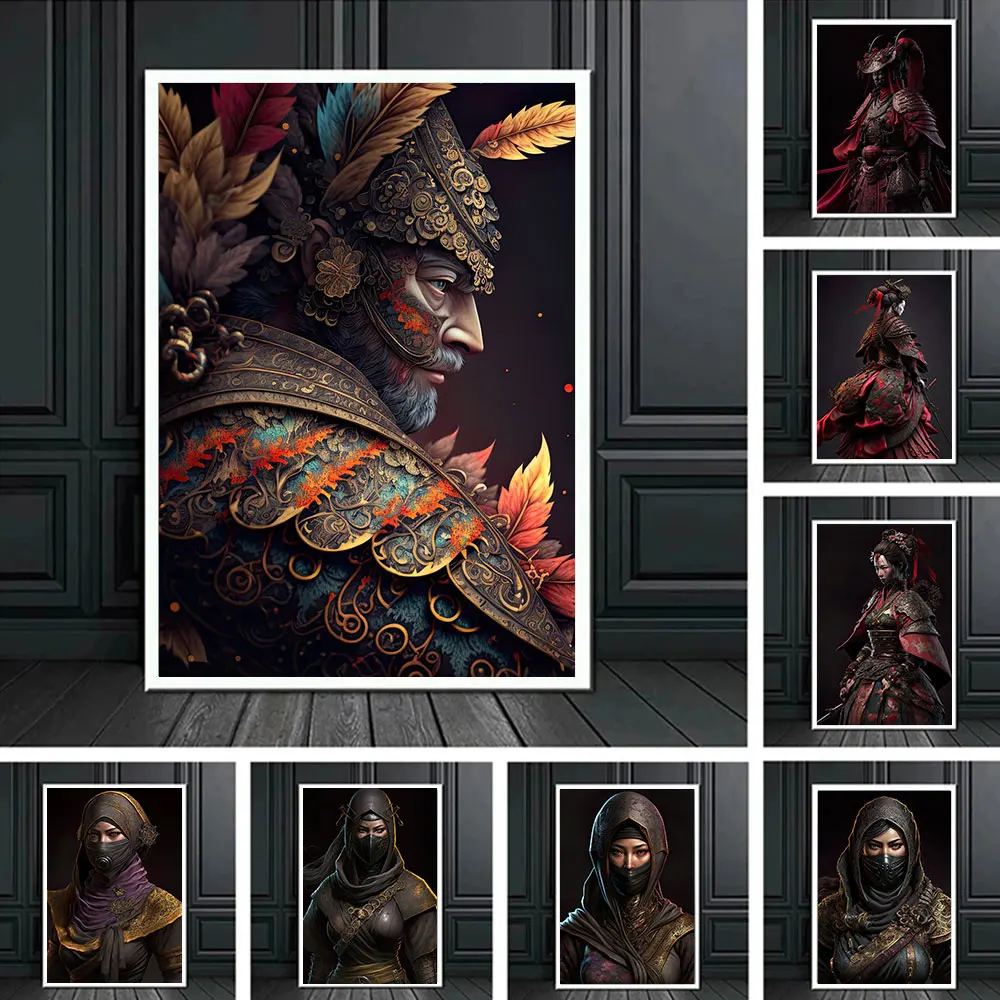 Japanese Samurai Abstract Ink Art Poster and Print Female Ninja With A Mask Canvas Painting Wall Art Picture For Room Home Decor
Japanese Samurai Abstract Ink Art Poster and Print Female Ninja With A Mask Canvas Painting Wall Art Picture For Room Home Decor
