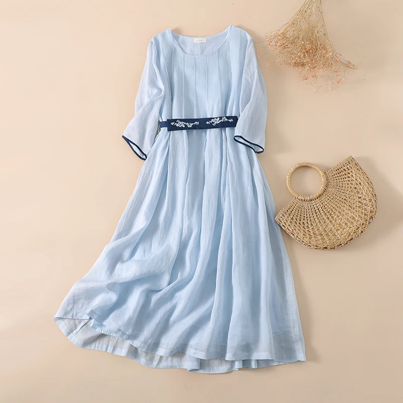 Plus Size 4XL Embroidery O-Neck Women Solid Summer Dress Elegant Vintage Short Sleeve Loose Casual Female Dress Robe Femme
Plus Size 4XL Embroidery O-Neck Women Solid Summer Dress Elegant Vintage Short Sleeve Loose Casual Female Dress Robe Femme