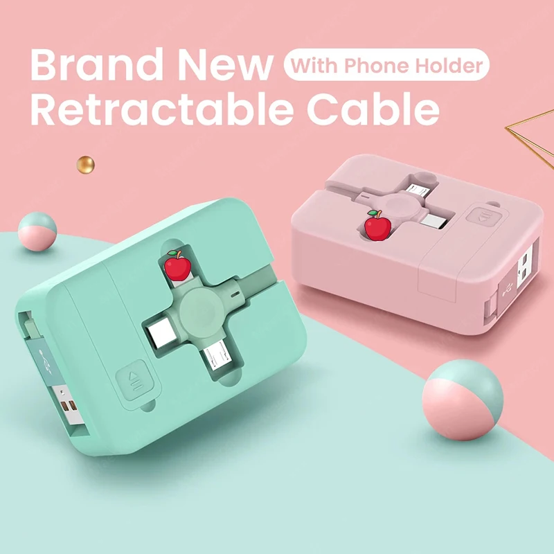 3in1 Retractable Fast Charging Cable Micro USB Type C Data Cord For iPhone 14 13 12 Pro With Phone Stand Portable Charger Cables
3in1 Retractable Fast Charging Cable Micro USB Type C Data Cord For iPhone 14 13 12 Pro With Phone Stand Portable Charger Cables