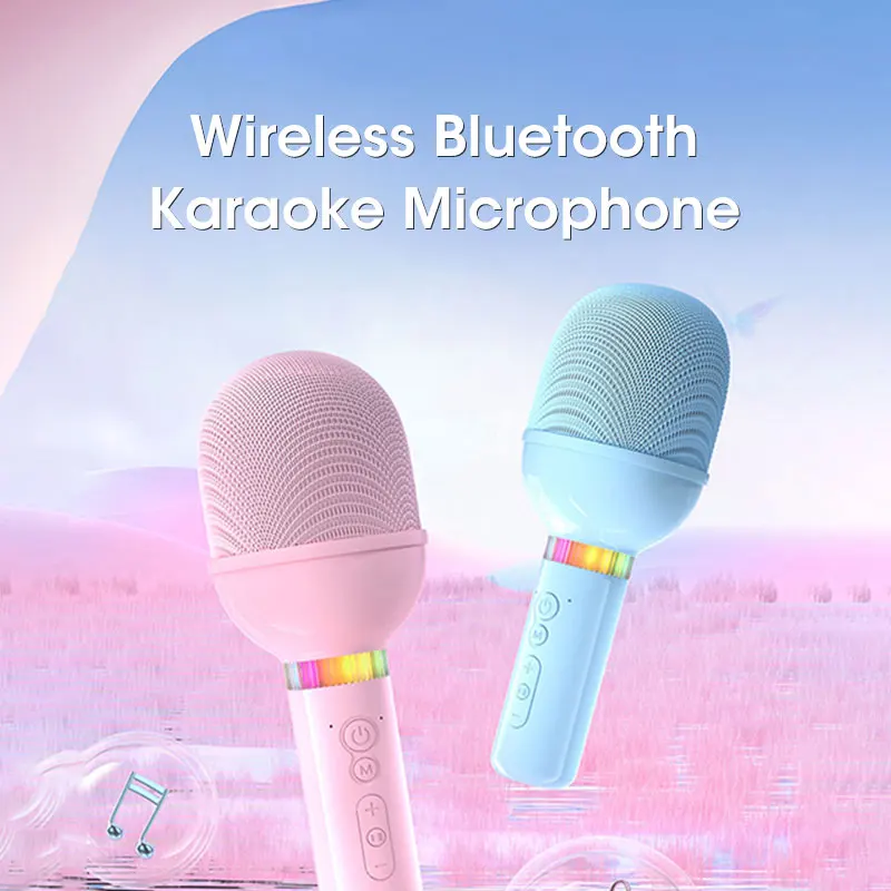 Wireless Karaoke Microphone Bluetooth Handheld Portable Speaker Home KTV Player with Dancing LED Lights Record Function for Kids
Wireless Karaoke Microphone Bluetooth Handheld Portable Speaker Home KTV Player with Dancing LED Lights Record Function for Kids