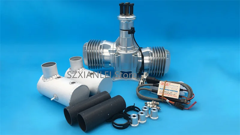 DLE170 aircraft model gasoline engine twin-cylinder two-stroke side exhaust natural air cooling 170CC
DLE170 aircraft model gasoline engine twin-cylinder two-stroke side exhaust natural air cooling 170CC