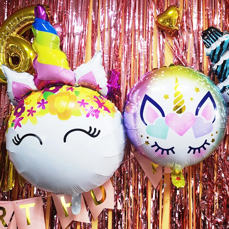 

1pc Rainbow Unicorn Foil Balloons Helium Ballons Unicorn Birthday Party Decorations Kids Toys Gift Unicorn Party Globos Supplies