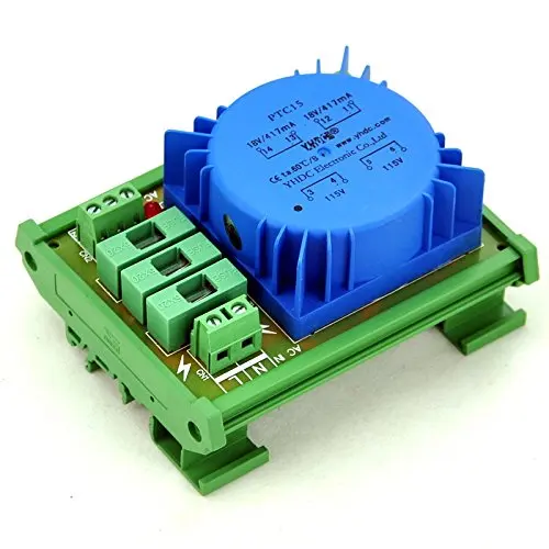 CZH P 230VAC, S 2x 18VAC, 15VA DIN Rail Mount тороидальный модуль трансформатора мощности.
CZH P 230VAC, S 2x 18VAC, 15VA DIN Rail Mount тороидальный модуль трансформатора мощности.