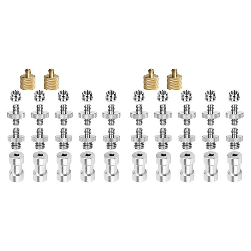 44Pack Camera Screw Adapter 1/4 To 1/4 Screw 1/4 To 3/8 Tripod Screw Adapter Converter Brass Screw Adapter Spigot Screw
44Pack Camera Screw Adapter 1/4 To 1/4 Screw 1/4 To 3/8 Tripod Screw Adapter Converter Brass Screw Adapter Spigot Screw