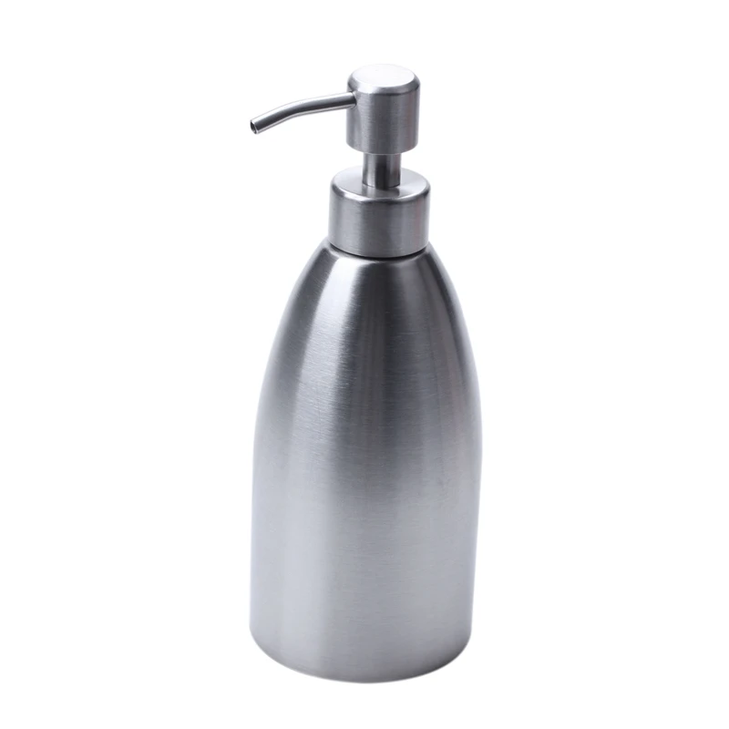 

HOT 500Ml Stainless Steel Soap Dispenser Kitchen Sink Faucet Bathroom Shampoo Box Soap Container Deck Mounted Detergent Bottle